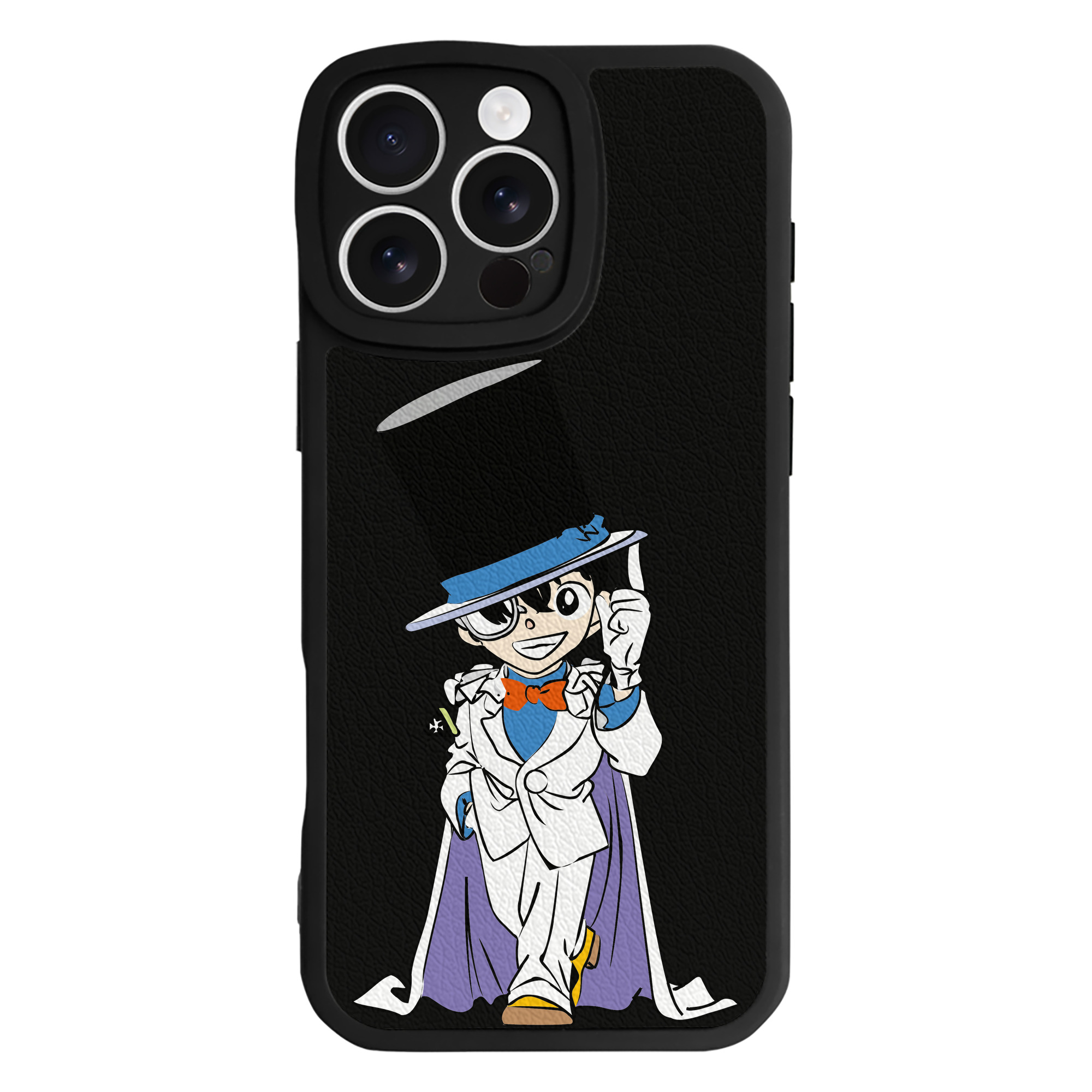 （画像用） 名探偵コナン 江戸川 コナン Detective Conan Conan Edogawa 【iPhone 16シリーズ対応】シリコンスマホケース（レザー調） 材質：シリコン